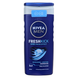 Гель для душа 3в1 для тела, волос и лица мужской NIVEA men ds freshkick ml250