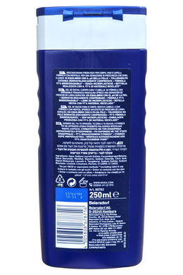 Гель для душу 3в1 для тіла волосся та обличчя чоловічий NIVEA men ds freshkick ml250
