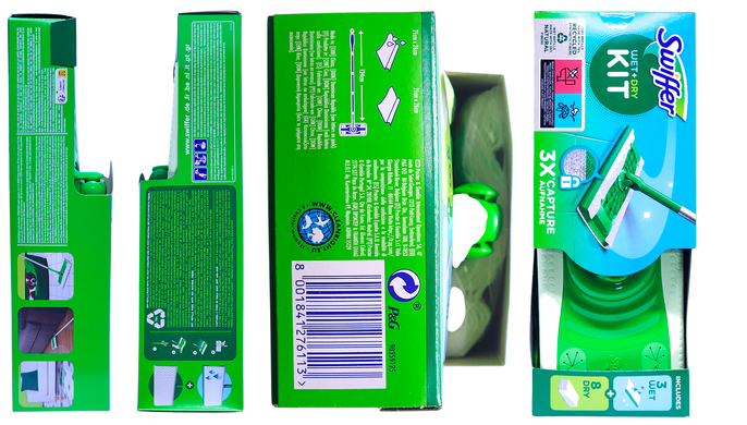 Швабра для пола + 8 шт. сухих и 3 шт. влажных салфеток starter kit 8d+3w SWIFFER