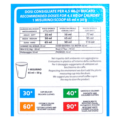 Пральний порошок для білих речей SOFT lav.polv.linf. bianco intenso105 прань 5250 г.