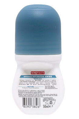 Дезодорант для тела кульковый BOROTALCO deod roll on invisible azzurro 50 мл.