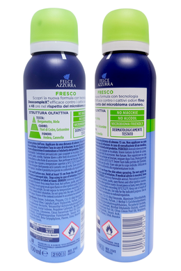 Дезодорант для тела спрей FELCE AZZURRA deo spr 150 ml fresco