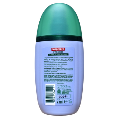 Дезодорант для тела спрей без газу BOROTALCO deo fresco vapo ml75