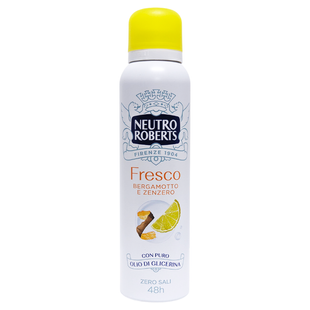 Дезодорант для тіла спрей NEUTRO ROBERTS deo spray deodorante fresco bergamotto e zenzero 150 мл.