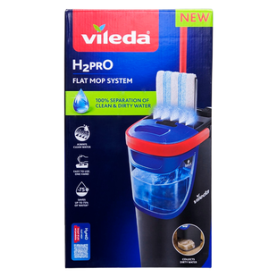 Набір для прибирання відро + швабра з віджимом VILEDA h2pro flatmop system