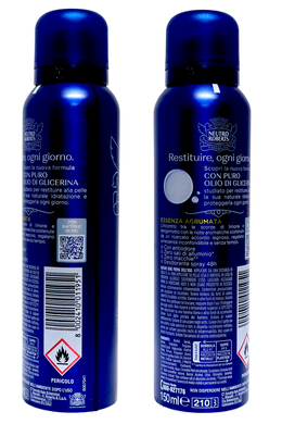 Дезодорант для тіла спрей чоловічий NEUTRO ROBERTS deo spray men fresco essenza agrumata 150 мл.