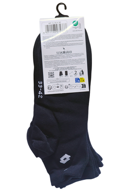Хлопковые носки LOTTO.calz.midi nero 39/42 pz3