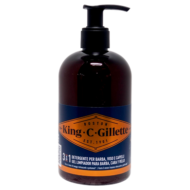Средство для умывания бороды и лица GILLETTE king det.barba&viso&capelli ml 350 fl