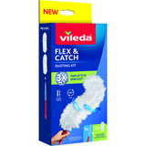 Щетка для уборки пыли со сменными насадками VILEDA flex & catch short kit system + 2 refills