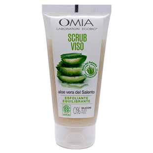 Скраб для лица очищающий OMIA ecobio scrub viso esf.aloevera 75 мл.