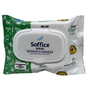 Влажные салфетки дезінфікуючі SOFFICE salviette antibatteriche 20шт.