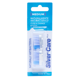 Змінні насадки для зубної щітки середньої жорсткості SILVER CARE plus ricambi 2 шт.