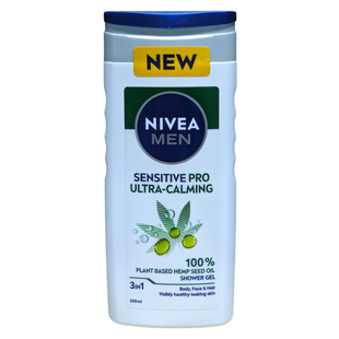 Гель для душу 3в1 для тіла волосся та обличчя чоловічий NIVEA men ds sens.pro ml250
