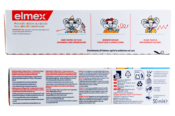 Зубна паста дитяча 0-6 років ELMEX dent.bimbi 50 мл.