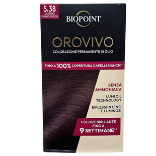 Фарба для волосся n.5.38 світло каштановий шоклад BIOPOINT orov.cast.ch.cio.5,38