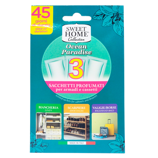 Освіжувач в гардероб SWEET HOME sacchetti profumati 3pz ocean paradise