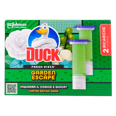 СТІКЕР АРОМАТИЗУЮЧИЙ ДЛЯ УНІТАЗУ ЗМННИЙ БЛОК DUCK WC FRESH DISCS RICAR GARDEN E TROPIC 2х36 МЛ.