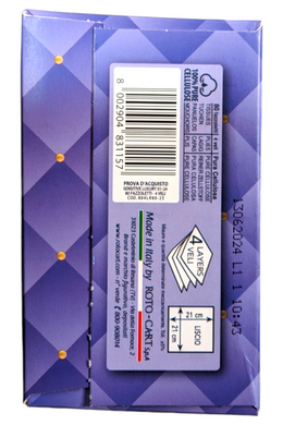 Серветки бумажные косметические в коробке 4-слойные SENSITIVE fazzoletti veline 4 veli box 80 шт