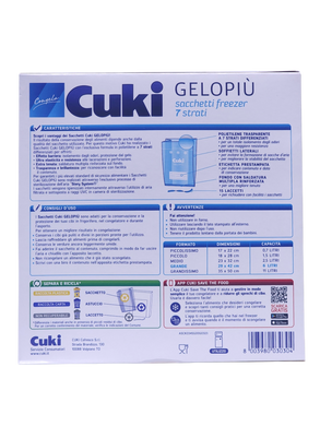 Пакеты для замораживания продуктов питания CUKI sacchetti freezer grande cm 29x42 lt 6,0 15 шт