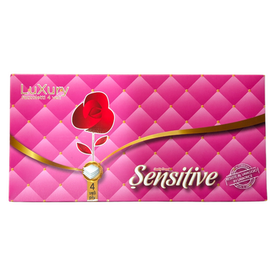 Серветки бумажные косметические в коробке 4-слойные SENSITIVE fazzoletti veline 4 veli box 80 шт