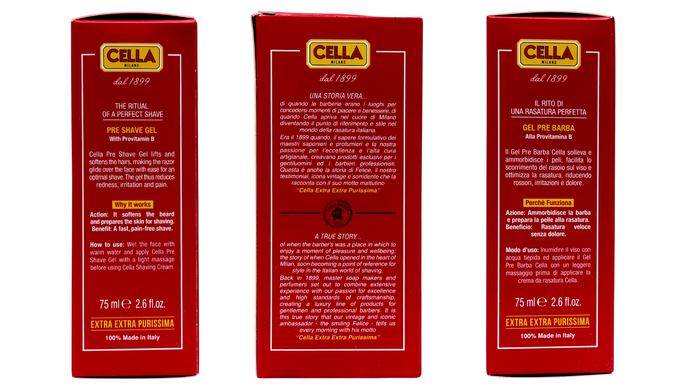 Крем перед голінням CELLA MILANO gel pre barba m75