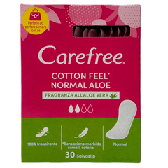 ГИГИЕНИЧЕСКИЕ ПРОКЛАДКИ ЕЖЕДНЕВНЫЕ CAREFREE ASSORB.SALVASLIP ALOE RIP.SINGOLO 30 ШТ