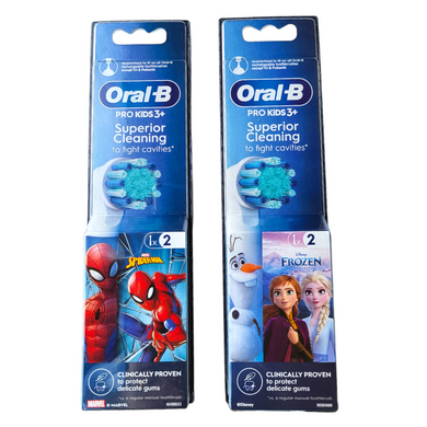 СМЕННЫЕ НАСАДКИ ДЛЯ ДЕТСКОЙ ЭЛЕКТРИЧЕСКОЙ ЗУБНОЙ ЩЕТКИ ORAL-B SPAZZ. ELETTR.RICAMBI BAMBINI 2 ШТ