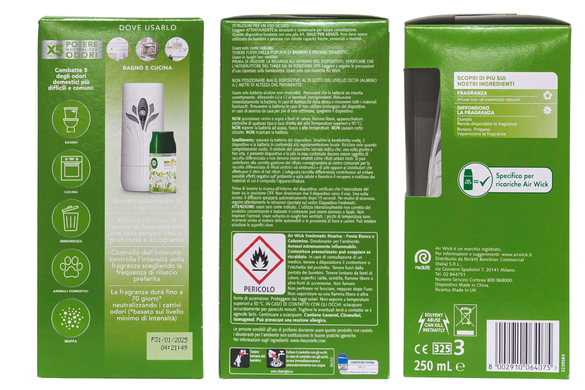 Освежатель воздуха спрей автоматичний комплект AIR WICK deo fresh matic compl. base+ric fresia e gelsomino