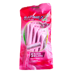 БРИТВА ДЛЯ ГОЛІННЯ З НЕЗМІННИМ ЛЕЗОМ SATINEX LADY RAS.U&G BILAMA 5 ШТ.