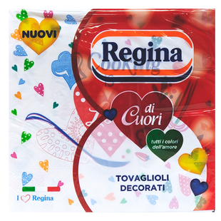 Серветки столові REGINA tovaglioli decorati 3 veli 33x33 20 pz
