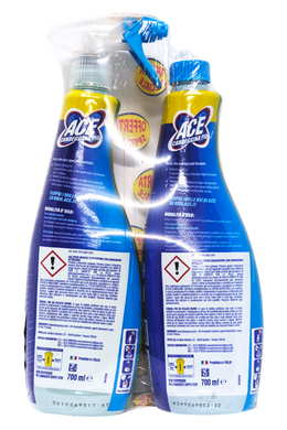 Универсальное средство для чистки ACE spray mousse candeg. ml.700 fresco profumo +ric ml. 700 (1400 ml)