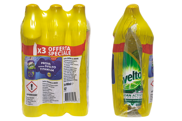 Засіб для миття посуду SVELTO piatti ml. 980 zenzero&limone x3 tripack