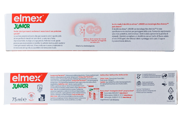 Зубна паста дитяча 6-12 років ELMEX dent.junior 75 мл.