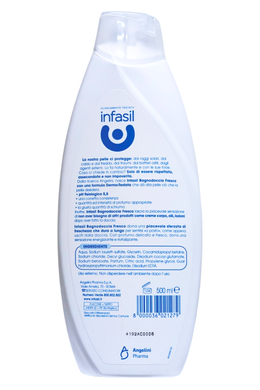 Гель для ванны и душа освіжаючий INFASIL bagno freschezza500 мл.