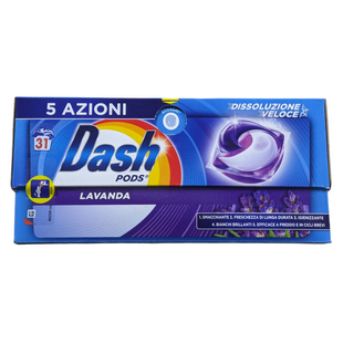 Капсули для прання DASH lavatr ecodosi 31 pods lavanda