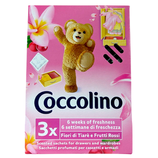 Освіжувач в гардероб COCCOLINO profuma biancheria tiare e frutti rosi 3 pz.