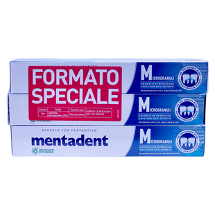 Зубна паста MENTADENT dent.p.micro-gr.ml75 x3 tripack (225 ml)