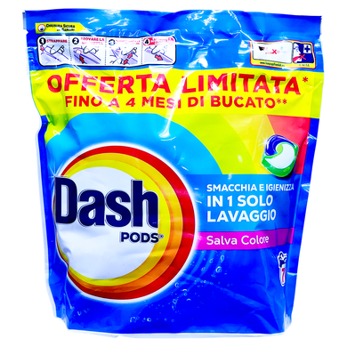 Капсулы для стирки цветных вещей все в 1 DASH lavatr.ecodosi 70 pods colore