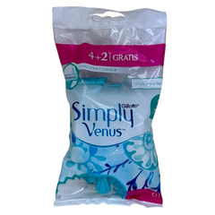 БРИТВА ДЛЯ ГОЛІННЯ З НЕЗМІННИМ ЛЕЗОМ VENUS SIMPLY 2 RAS.U&G 6 ШТ.