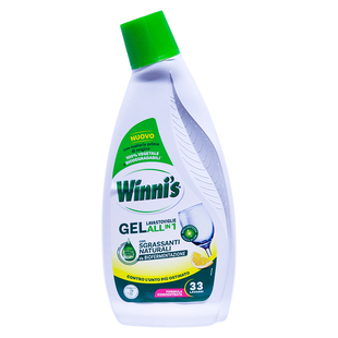 Гель для посудомийної машини WINNI'S gel lavastoviglie 33 lav. 561 ml TUTTO in 1 con vero succo di limone
