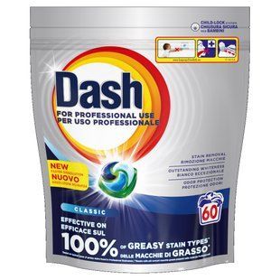 Капсули для прання універсальні DASH lavatrice ecodosi pods professional new 60 шт.
