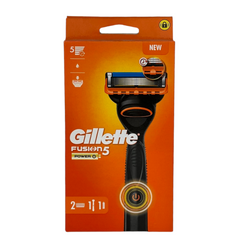 БРИТВА ДЛЯ ГОЛІННЯ З ЗМІННИМИ НАСАДКАМИ НА БАТАРЕЙКАХ GILLETTE FUSION5 RASOIO POWER + 2 LAME + BATTERIA