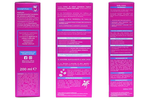 Крем для тіла LEOCREMA crema corpo 200 ml slim fit snellente