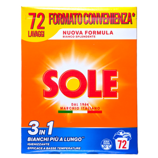Пральний порошок універсальний SOLE det.pol.bianco sple.72 прання 3600 г.