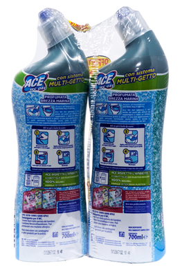 Средство для ухода за туалетом ACE wc gel brezza marina x2 bipack 2x700 мл. (1400 мл.)
