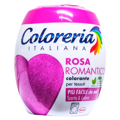 Краска для одежды розовый цвет COLORERIA rosa romantico 350 г.