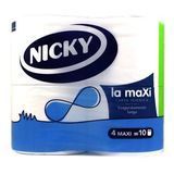 Туалетний папір NICKY carta igienica la maxi 4 rotoli 2 veli 500 strappi