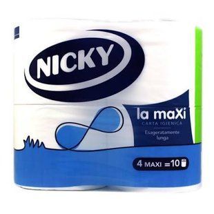 Туалетний папір NICKY carta igienica la maxi 4 rotoli 2 veli 500 strappi