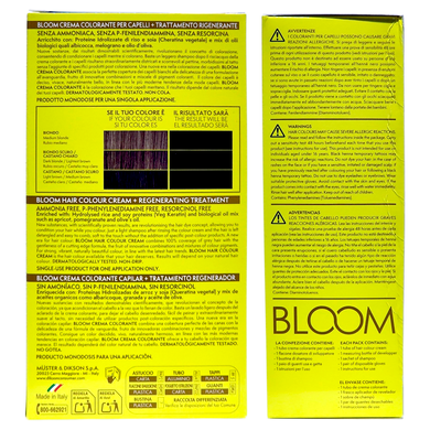 Краска для волос n.300 темно-каштановий bloom DIKSON 300 castano scuro crema colorante