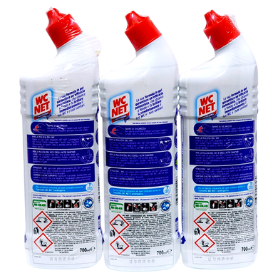 СРЕДСТВО ДЛЯ УХОДА ЗА ТУАЛЕТОМ WC NET GEL CANDEGG.ASS.ML700X3